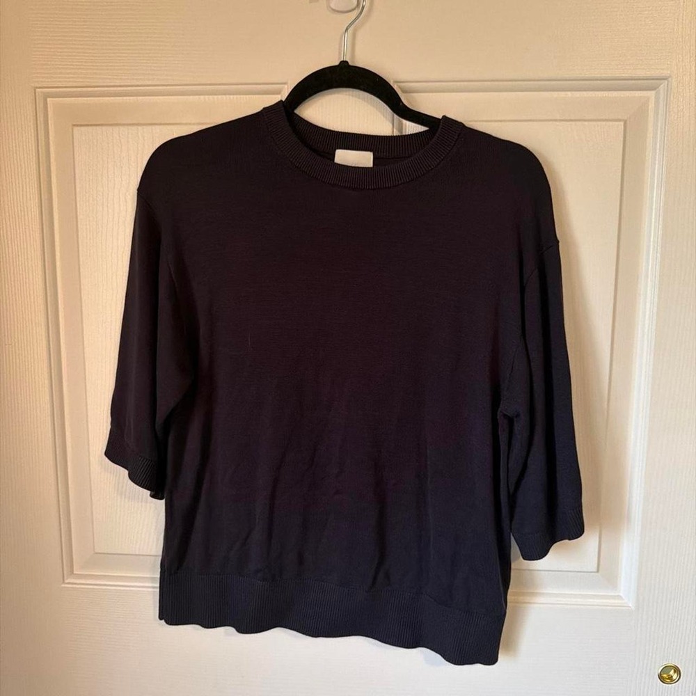 Navy blue oversized sweater tee